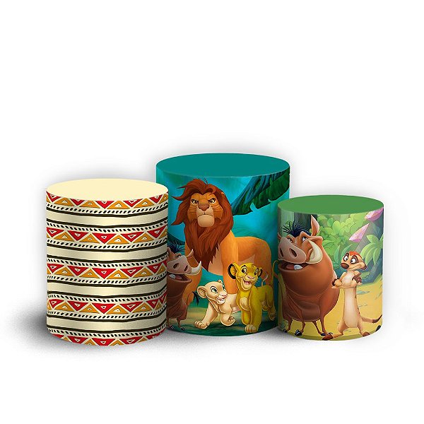 Capas Trio Cilindro Sublimado Vest Facil - Rei Leao
