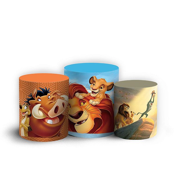 Capas Trio Cilindro Sublimado Vest Facil - Rei Leao