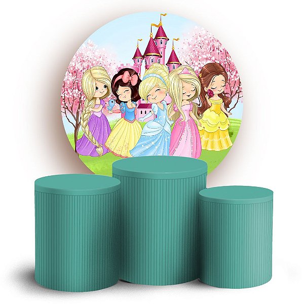KIT Redondo e Trio - Princesas - Sublimado 3D
