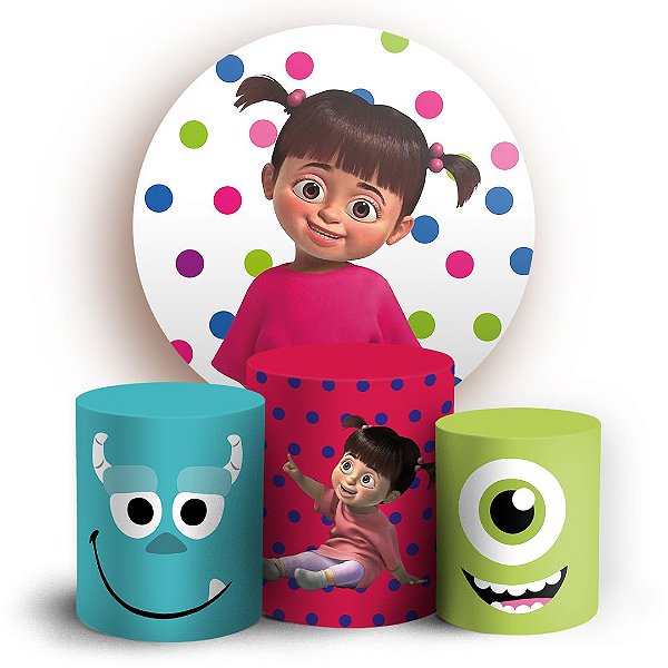 KIT Redondo e Trio - Boo Monstros SA - Sublimado 3D