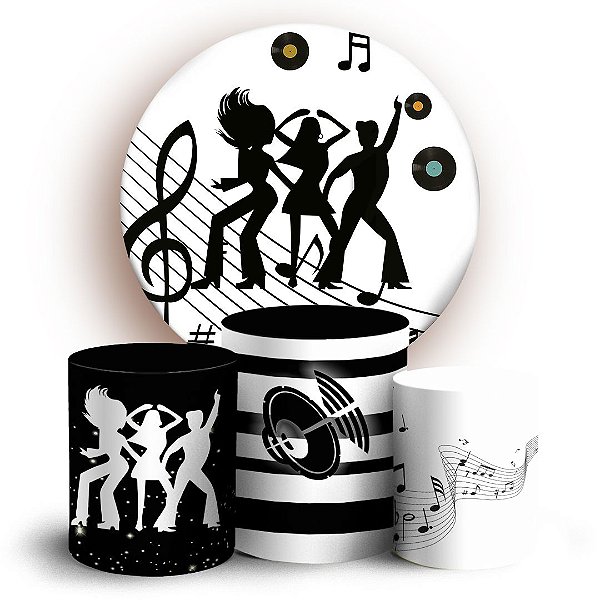 KIT Redondo e Trio - Balada Discoteca Anos 80 - Sublimado 3D