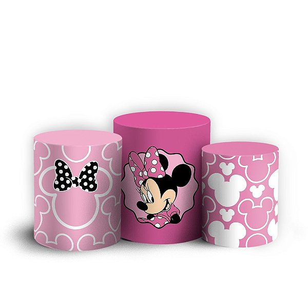 Trio Cilindro - Minnie - Sublimado 3D + Elástico