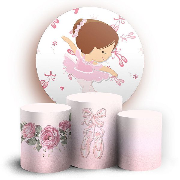 KIT Redondo e Trio - Bailarina - Sublimado 3D