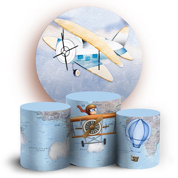 KIT Redondo e Trio - Aviador - Sublimado 3D