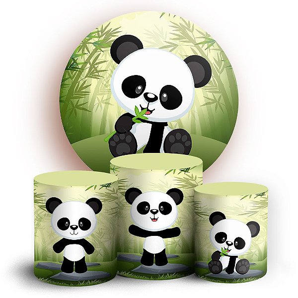 KIT Redondo e Trio - Panda - Sublimado 3D