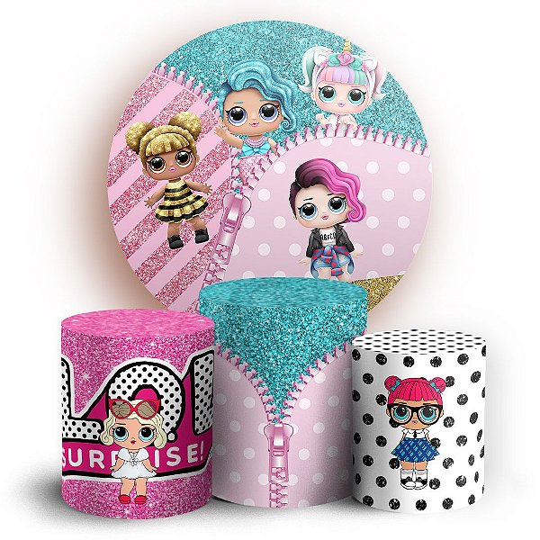 KIT Redondo e Trio - Lol Surprise - Sublimado 3D