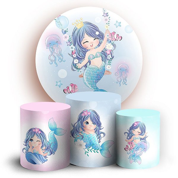 KIT Redondo e Trio - Sereia - Sublimado 3D