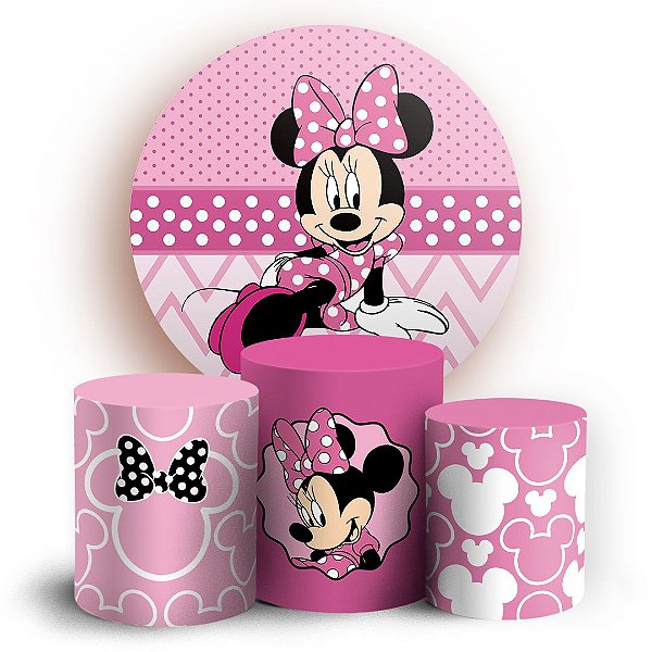 KIT Redondo e Trio - Minnie - Sublimado 3D