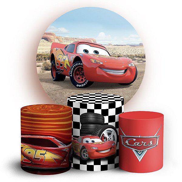 KIT Redondo e Trio - Carros - Sublimado 3D