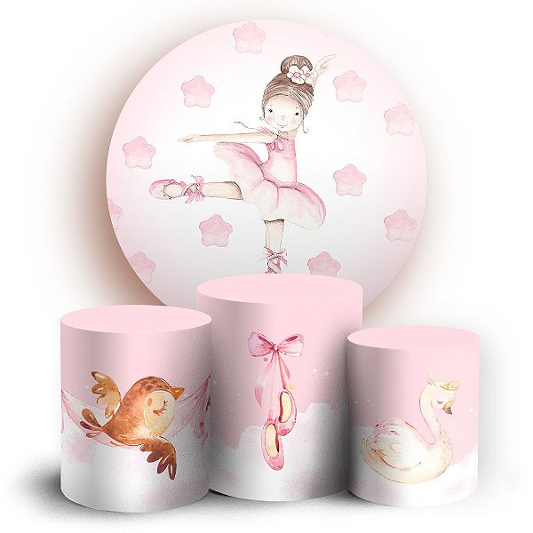 KIT Redondo e Trio - Bailarina - Sublimado 3D