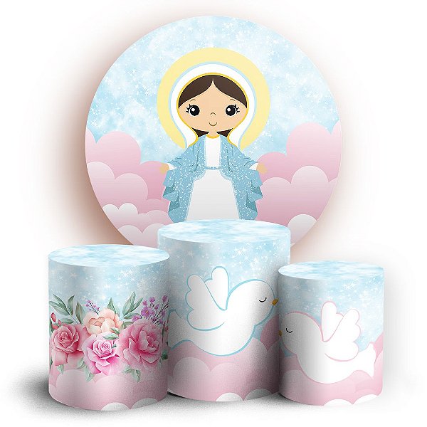KIT Redondo e Trio - Virgem Maria Cute - Sublimado 3D