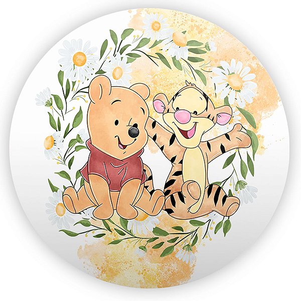 Painel Redondo - Ursinho Pooh - Sublimado 3D
