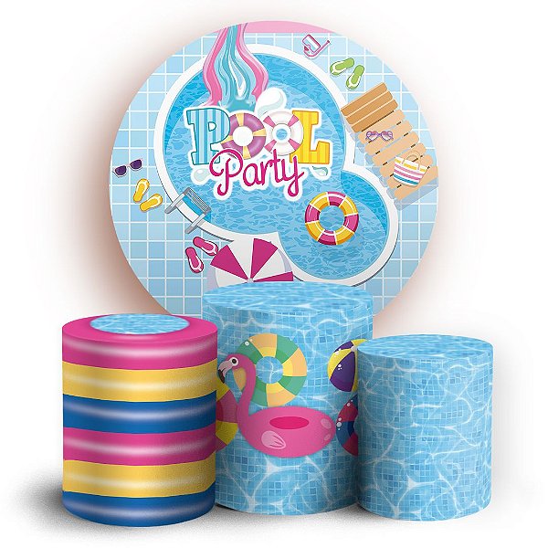 KIT Redondo e Trio - Pool Party - Sublimado 3D