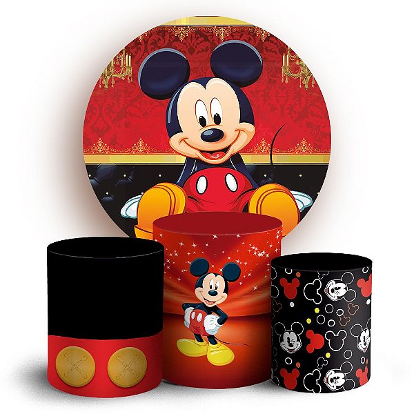 KIT Redondo e Trio - Mickey - Sublimado 3D