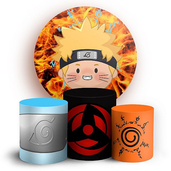 KIT Redondo e Trio - Naruto - Sublimado 3D