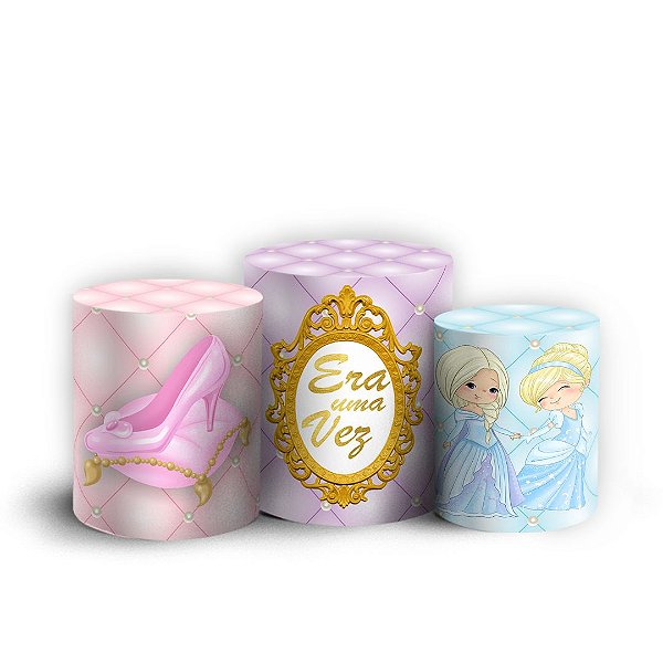Trio Cilindro - Princesas - Sublimado 3D + Elástico