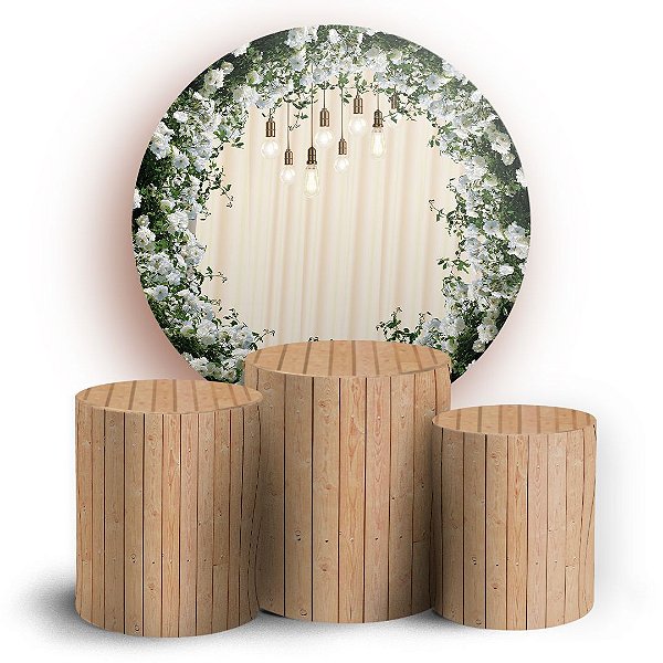 KIT Redondo e Trio - Floral Madeira - Sublimado 3D