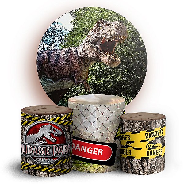 KIT Redondo e Trio - Dinossauro - Sublimado 3D