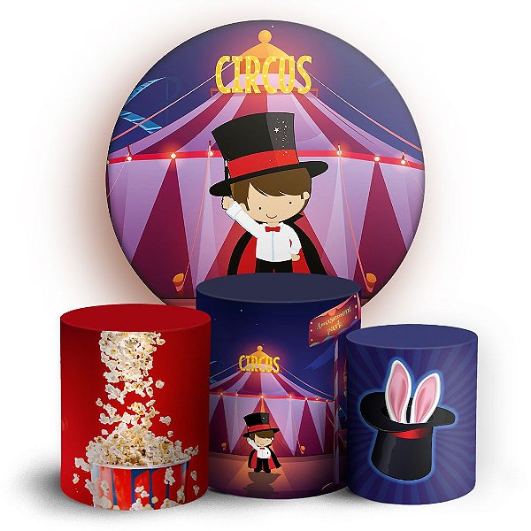 KIT Redondo e Trio - Circo - Sublimado 3D