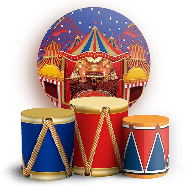 KIT Redondo e Trio - Circo - Sublimado 3D