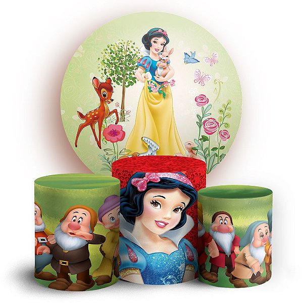 KIT Redondo e Trio - Branca de Neve - Sublimado 3D