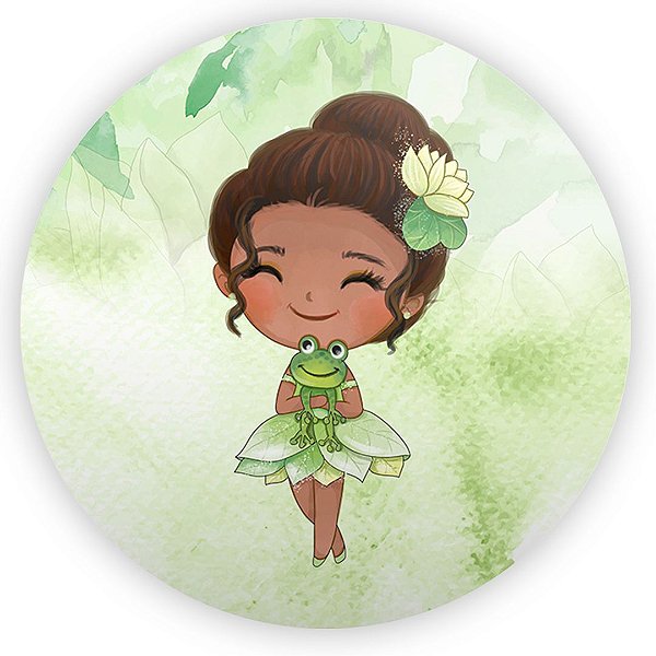Painel Redondo - Tiana Princesa e o Sapo - Sublimado 3D