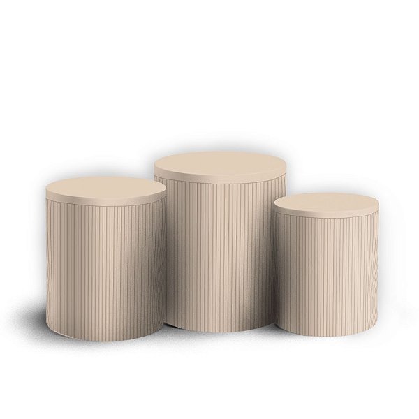 Trio Cilindro - Bohos Marrom - Sublimado 3D + Elástico