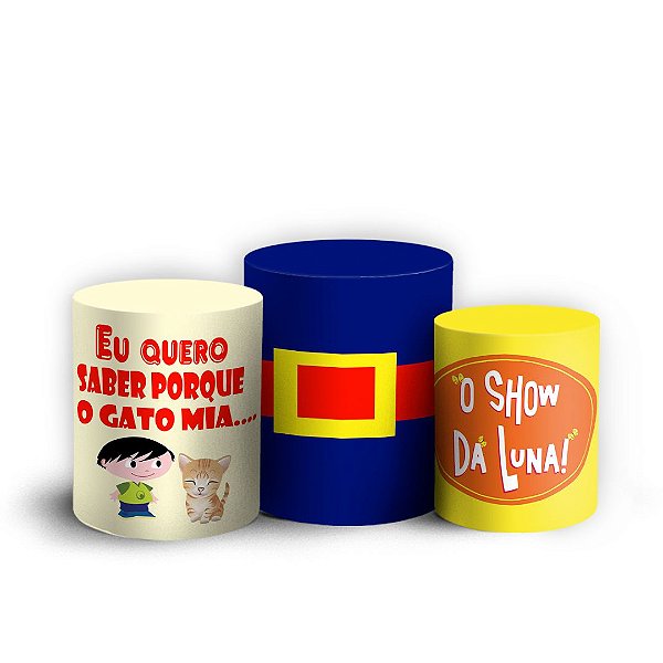 Trio Cilindro - Show de Luna - Sublimado 3D + Elástico