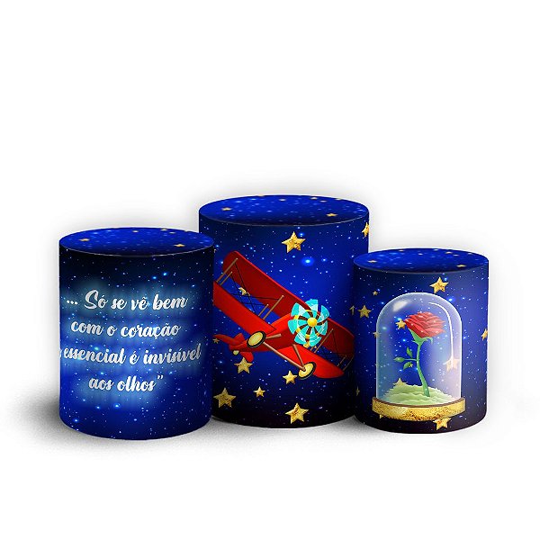 Capas Trio Cilindro Sublimado Vest Facil - Pequeno Principe