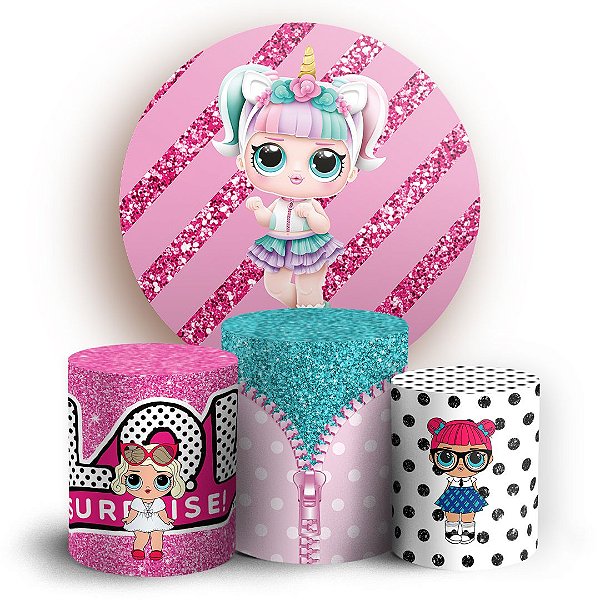 KIT Redondo e Trio - Lol Surprise - Sublimado 3D
