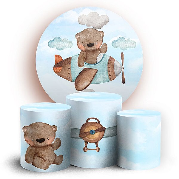 KIT Redondo e Trio - Ursinhos - Sublimado 3D