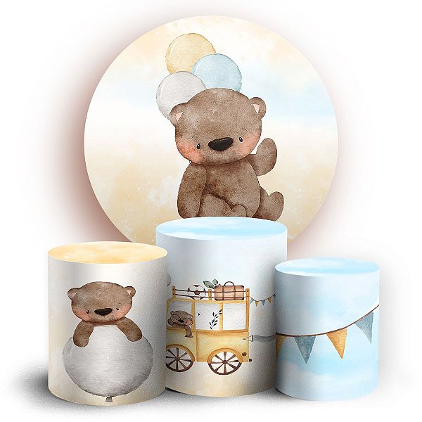 KIT Redondo e Trio - Ursinhos - Sublimado 3D