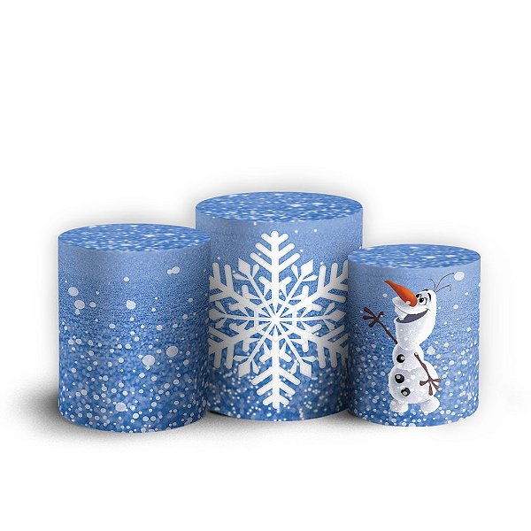 Capas Trio Cilindro Sublimado Vest Facil - Frozen