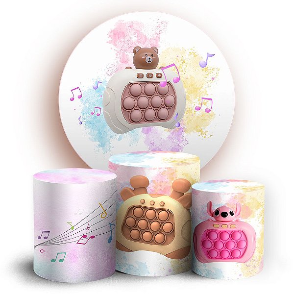 KIT Redondo e Trio - Pop It Eletronico - Sublimado 3D