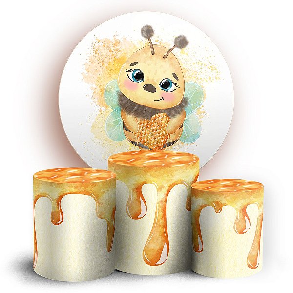 KIT Redondo e Trio - Abelha - Sublimado 3D