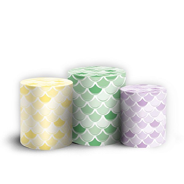 Trio Cilindro - Dinossauro Escama Revelacao - Sublimado 3D + Elástico