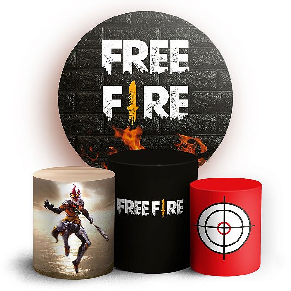 KIT Redondo e Trio - Free Fire - Sublimado 3D