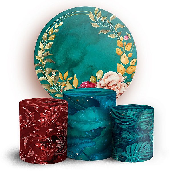 KIT Redondo e Trio - Floral - Sublimado 3D