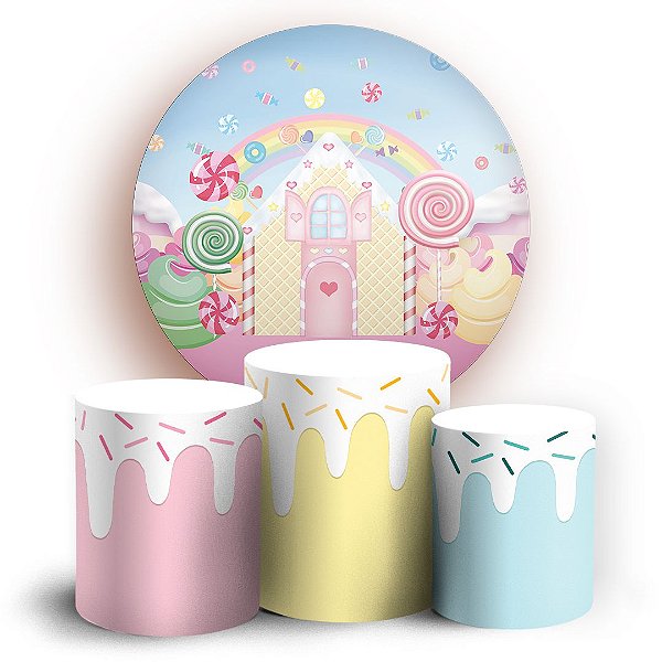 KIT Redondo e Trio - Doces - Sublimado 3D