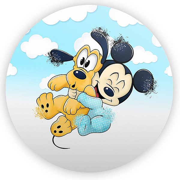 Painel Redondo - Mickey Baby - Sublimado 3D
