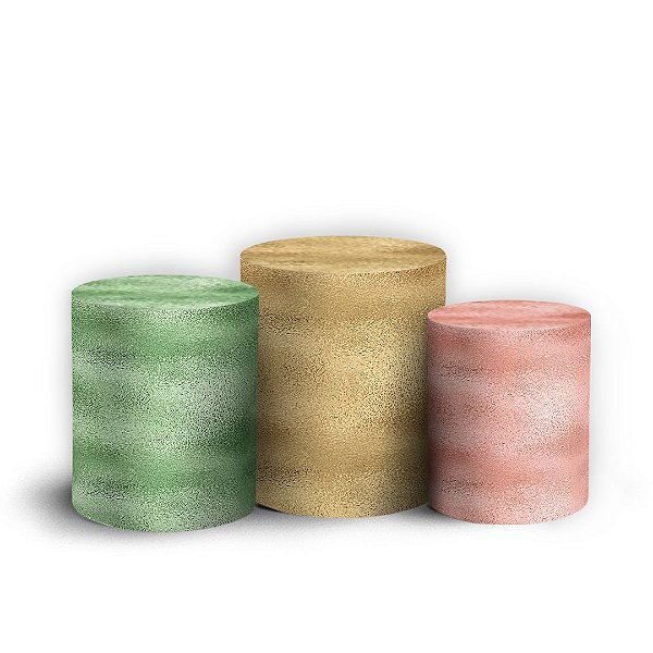 Capas Trio Cilindro Sublimado Vest Facil - Glitter