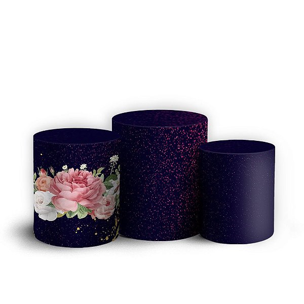 Capas Trio Cilindro Sublimado Vest Facil - Glitter