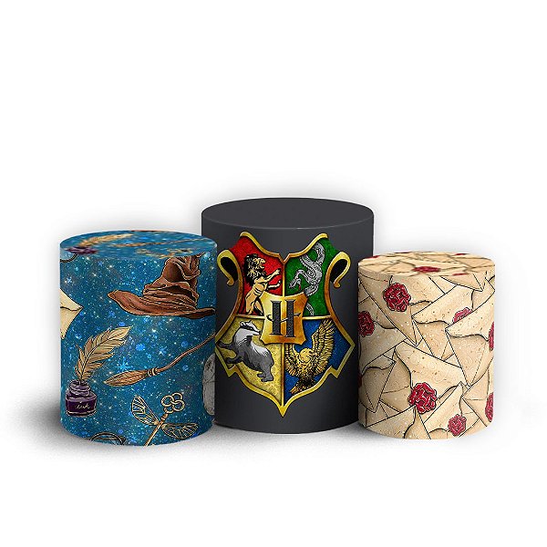 Trio Cilindro - Harry Potter - Sublimado 3D + Elástico