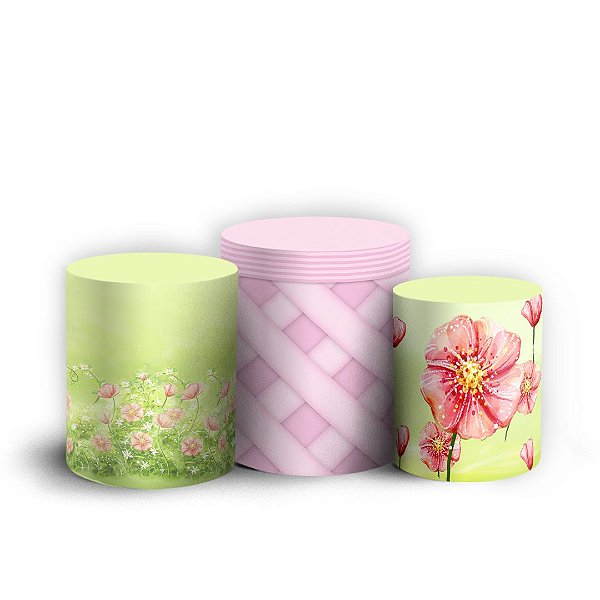 Capas Trio Cilindro Sublimado Vest Facil - Jardim