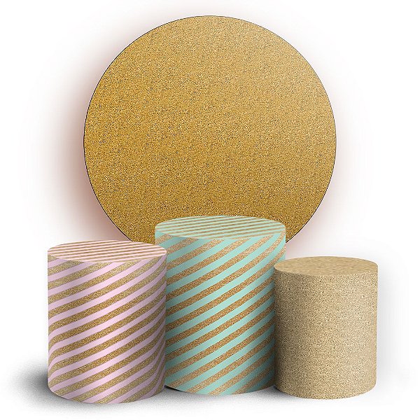 KIT Redondo e Trio - Glitter - Sublimado 3D