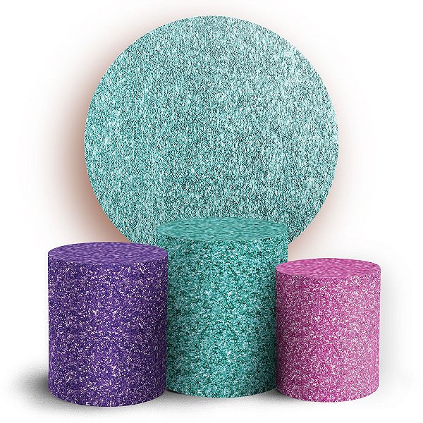 KIT Redondo e Trio - Glitter - Sublimado 3D