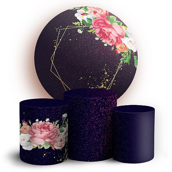 KIT Redondo e Trio - Glitter - Sublimado 3D