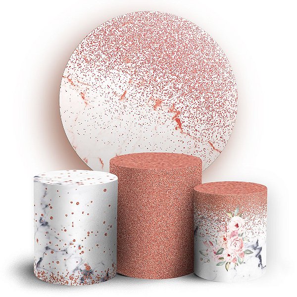 KIT Redondo e Trio - Glitter - Sublimado 3D