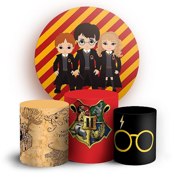 KIT Redondo e Trio - Harry Potter - Sublimado 3D