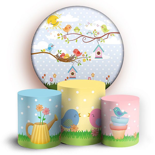 KIT Redondo e Trio - Jardim - Sublimado 3D